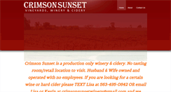 Desktop Screenshot of crimsonsunsetwinery.com